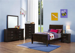 Louis Philippe 4-piece Twin Bedroom Set Cappuccino - 202411T-S4