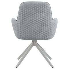Abby Flare Arm Side Chair Light Grey and Chrome - 110322