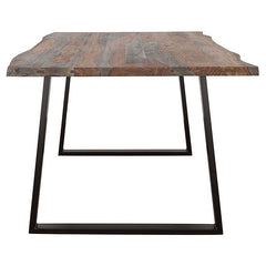 Ditman Live Edge Dining Table Grey Sheesham and Black - 110181