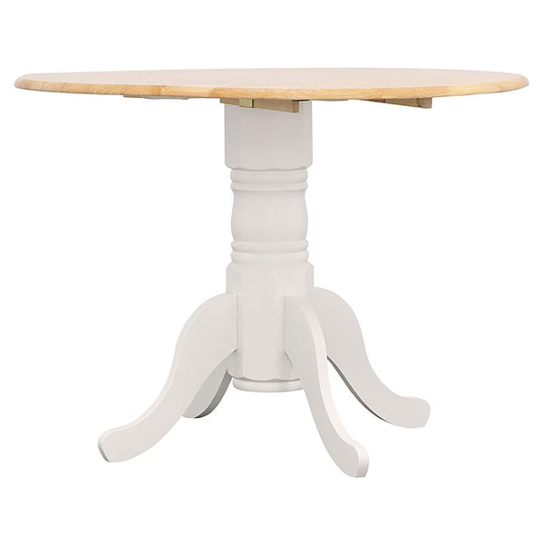 Allison Round 40-inch Drop Leaf Extension Dining Table White - 4241