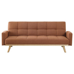 Kourtney Upholstered Tufted Convertible Sofa Bed Terracotta - 360126