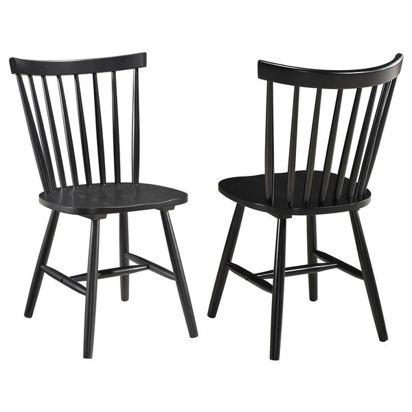 Hollyoak Windsor Spindle Back Dining Side Chairs Black (Set of 2) - 183042