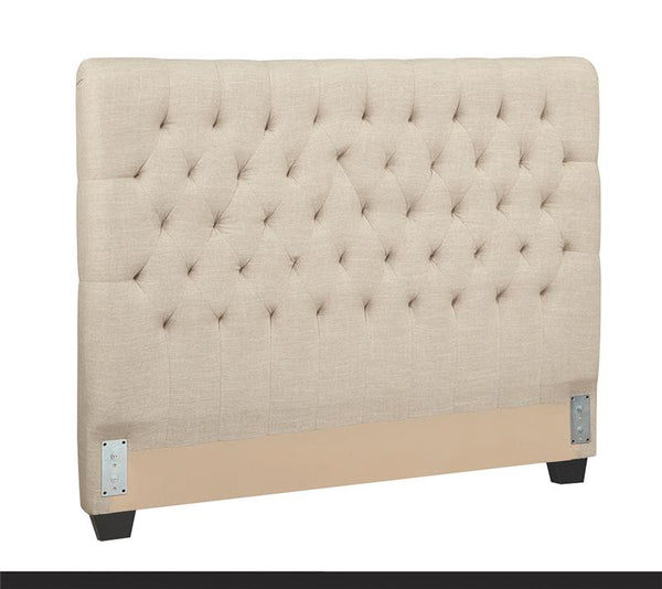 Chloe Upholstered California King Panel Headboard Oatmeal - 300007KWB1