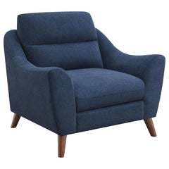 Gano 3-piece Upholstered Sloped Arm Sofa Set Navy Blue - 509514-S3