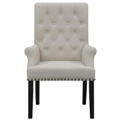 Alana Upholstered Tufted Arm Chair with Nailhead Trim - 115183