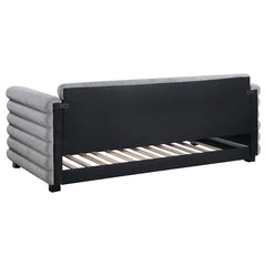 Patricia Boucle Upholstered Twin Day Bed with Trundle Grey - 300718