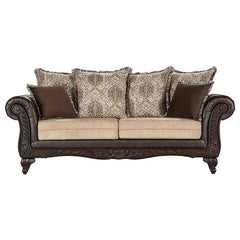 Elmbrook Upholstered Rolled Arm Sofa Brown - 508571