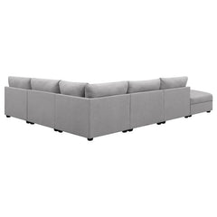 Cambria 6-piece Upholstered Modular Sectional Sofa Grey - 551511-S6A