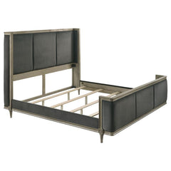 Alderwood Upholstered Eastern King Wingback Bed French Grey - 223121KE