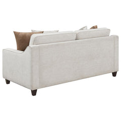 Christine 3-piece Upholstered Sloped Arm Sofa Set Beige - 552061-S3