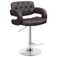 Brandi Adjustable Bar Stool Chrome and Brown - 102556