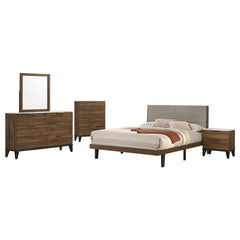 Mays 5-piece Eastern King Bedroom Set Walnut - 215961KE-S5