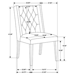 Bexley Rectangular Live Edge Dining Set Natural Honey and Espresso - 110331-S6