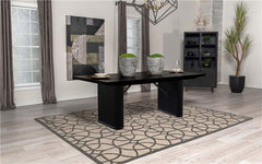Catherine Rectangular Double Pedestal Dining Table Black - 106251