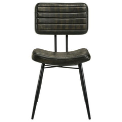 Partridge Padded Side Chairs Espresso and Black (Set of 2) - 110652