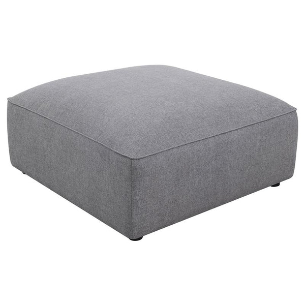 Jennifer Square Upholstered Ottoman Grey - 551596