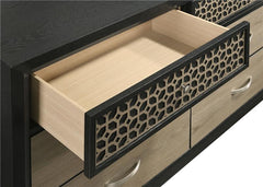 Valencia 6-drawer Dresser with Mirror Black - 223043M