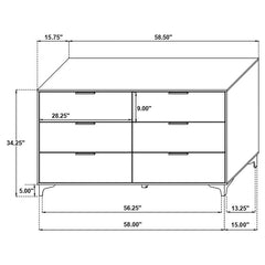 Kendall 5-piece Queen Bedroom Set Black - 301161Q-S5