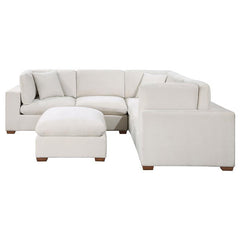 Lakeview 5-piece Upholstered Modular Sectional Sofa Ivory - 551461-SETB