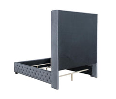 Rocori Upholstered Eastern King Wingback Bed Grey - 306075KE