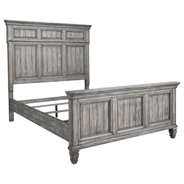 Avenue Wood Eastern King Panel Bed Weathered Grey - 224031KE