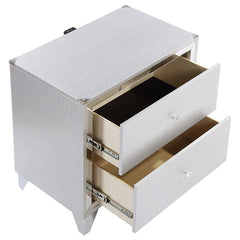 Larue 2-drawer Nightstand Silver - 224492