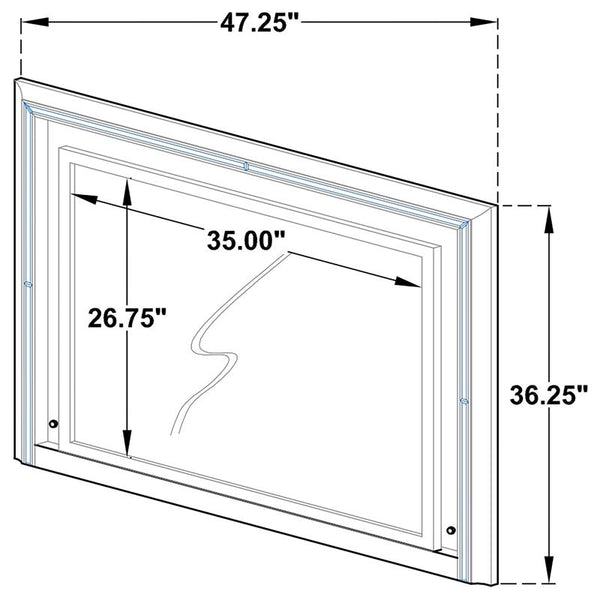 Veronica 4-piece Queen Bedroom Set Light Silver - 224721Q-S4