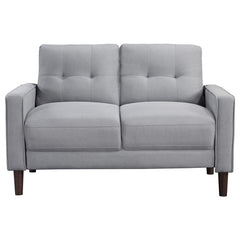 Bowen Upholstered Track Arm Tufted Loveseat Grey - 506782