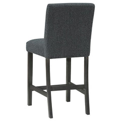 Alba Boucle Upholstered Counter Height Dining Chair Black and Charcoal Grey (Set of 2) - 123139