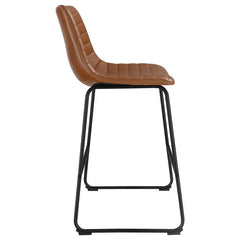 Zuni Faux Leather Upholstered Counter Stool Saddle (Set of 2) - 107218