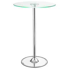 Thea LED Bar Table Chrome and Clear - 122400