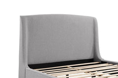 Mosby Upholstered Eastern King Wingback Bed Grey - 306021KE