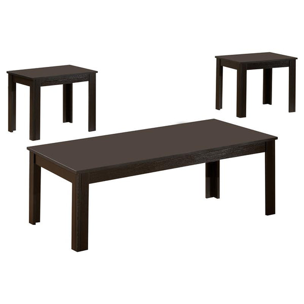 Elias 3-piece Engineered Wood Coffee Table Set Black - 700225