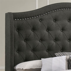 Sonoma Upholstered Full Wingback Bed Grey - 310072F