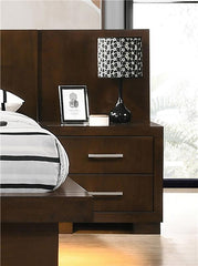 Jessica 5-piece California King LED Bedroom Set Cappuccino - 200711KW-S5P