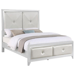 Larue Wood Eastern King Panel Bed Silver - 224491KE