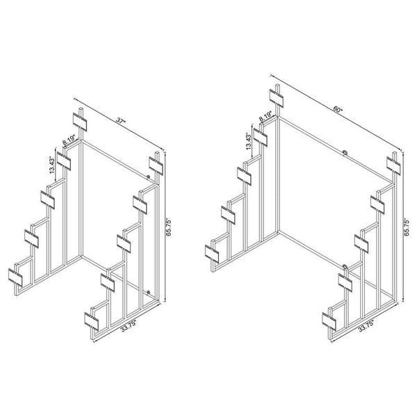 Duarto 5-tier Headboard Display Rack Black - 301301