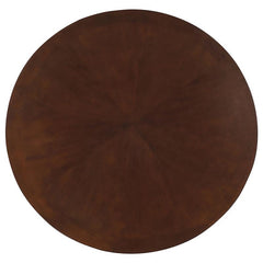 Marietta Round Wooden Game Table Tobacco - 100171