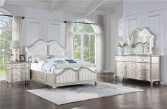 Evangeline 4-piece Eastern King Bedroom Set Silver Oak - 223390KE-S4