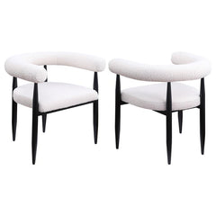 Camden Boucle Upholstered Dining Side Chair Cream (Set of 2) - 105782