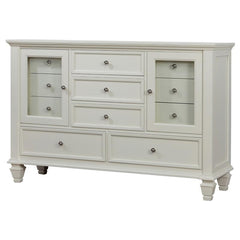 Sandy Beach 11-drawer Rectangular Dresser Cream White - 201303