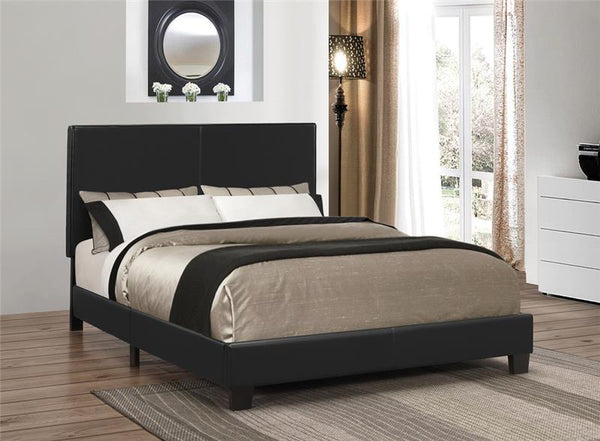Mauve Upholstered Queen Panel Bed Black - 300558Q