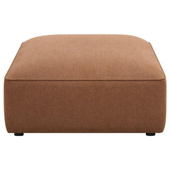 Jennifer Square Upholstered Ottoman Terracotta - 551593