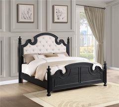 Celina Wood Queen Poster Bed Black - 224761Q