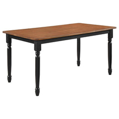 Hollyoak 7-piece Rectangular Dining Set Walnut and Black - 183041-S7