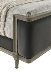 Alderwood Upholstered Eastern King Wingback Bed French Grey - 223121KE