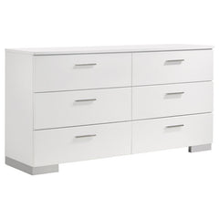 Jeremaine 5-piece Eastern King Bedroom Set White - 300345KE-S5L