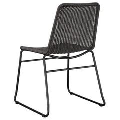 Aviano Round 5-piece Dining Set Gunmetal and Brown - 108291-S5A