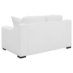 Ashlyn 3-piece Upholstered Sloped Arm Sofa Set White - 509891-S3