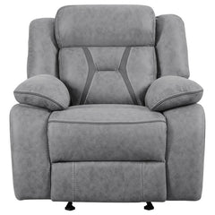 Higgins 3-piece Upholstered Motion Reclining Sofa Set Grey - 602261-S3